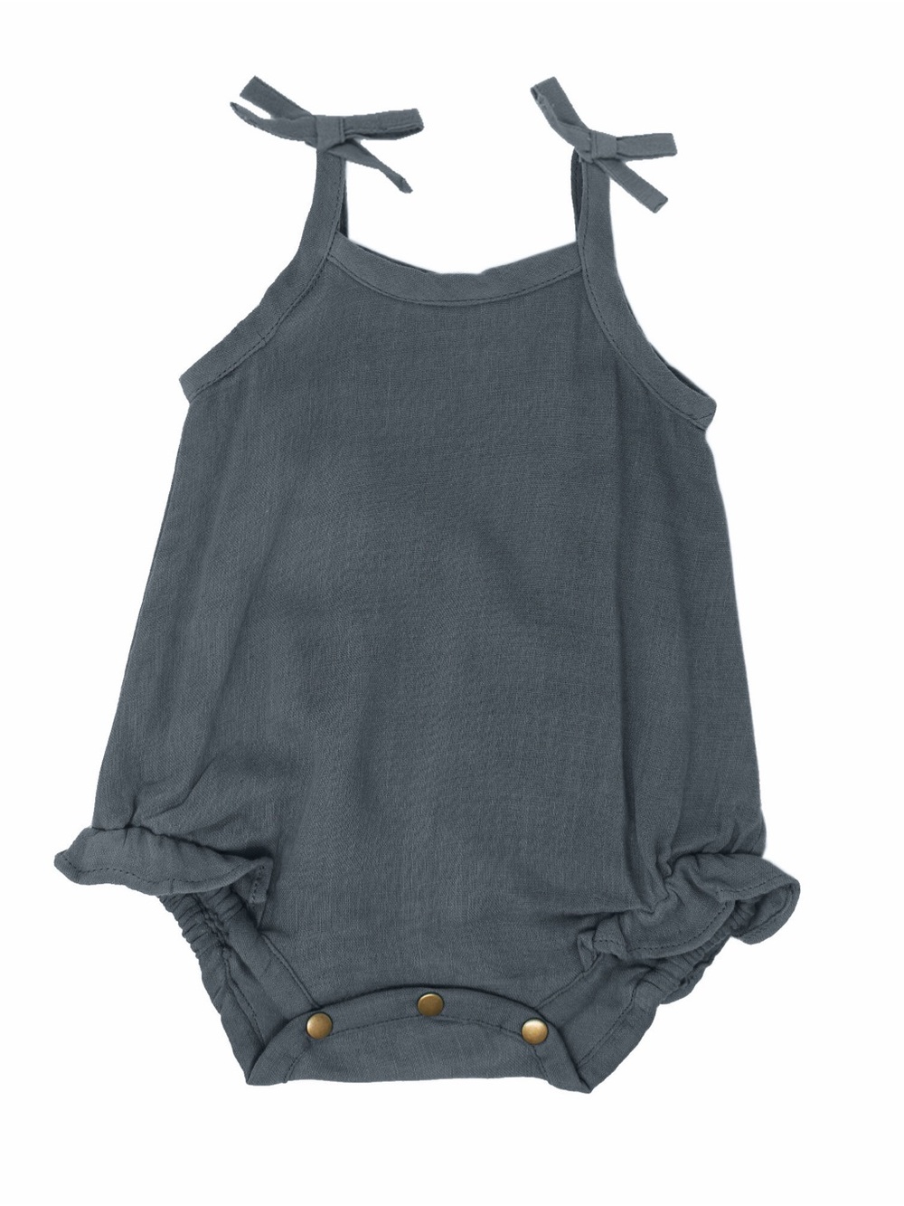 3-6m NWT L'ovedbaby Girls Organic Muslin Tie-Shoulder Bodysuit-Moonstone